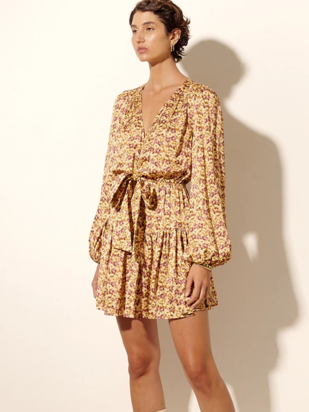 Kivari Mia Tie Front Mini Dress Size 6